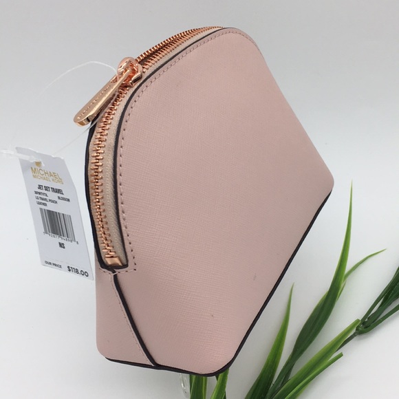 MK Jet Set Travel Vanity Pouch Bag Leather blossom - Picture 5 of 8